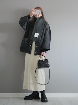 「アイテム（リング）」を使った、miiさん（レディース・162cm）の秋コーディネート