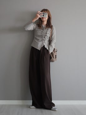 「tiptop（ティップトップ）のアイテム」を使った、miiさん（レディース・162cm）の秋コーディネート