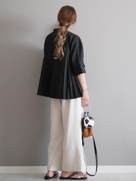 「Chillfar（チルファー）のアイテム（その他パンツ）」を使った、miiさん（レディース・162cm）の夏コーディネート