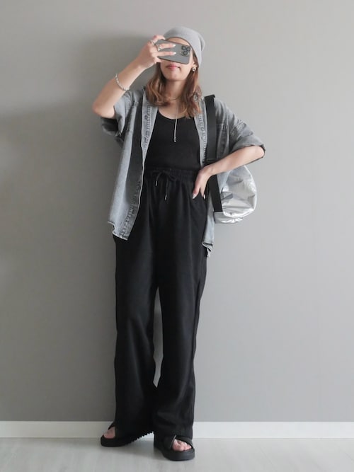 セール】デニム半袖BIGシャツ（シャツ/ブラウス）｜tiptop（ティップ