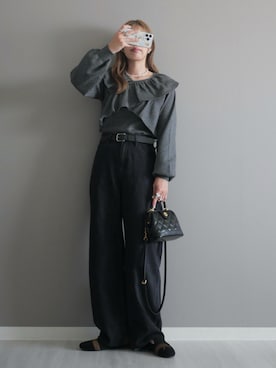 「アイテム（リング）」を使った、miiさん（レディース・162cm）の秋コーディネート