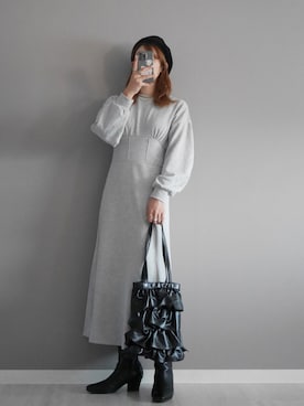 「cava cava（サヴァサヴァ）のアイテム（ブーツ）」を使った、miiさん（レディース・162cm）の秋コーディネート