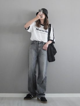 「アイテム（ハット）」を使った、miiさん（レディース・162cm）の春コーディネート