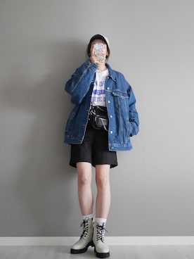 「Chillfar（チルファー）のアイテム（その他パンツ）」を使った、miiさん（レディース・162cm）の秋コーディネート