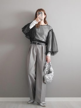 「メタルバッグ」｜miiさん（レディース・162cm）の冬コーディネート