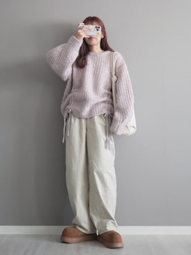 「アイテム（バッグ）」を使った、miiさん（レディース・162cm）の冬コーディネート