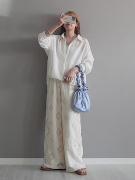 「アイテム（ピアス（両耳用））」を使った、miiさん（レディース・162cm）の夏コーディネート