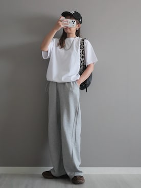 「アイテム（キャップ）」を使った、miiさん（レディース・162cm）の秋コーディネート