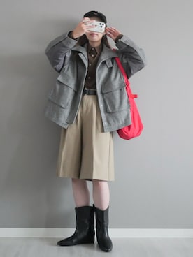 「U.S. POLO ASSN.（ユーエスポロアッスン）のアイテム（シャツ/ブラウス）」を使った、miiさん（レディース・162cm）の秋コーディネート