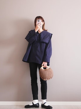 「サークルバッグ」｜miiさん（レディース・162cm）の春コーディネート