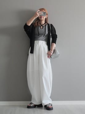 「アイテム（ピアス（両耳用））」を使った、miiさん（レディース・162cm）の夏コーディネート