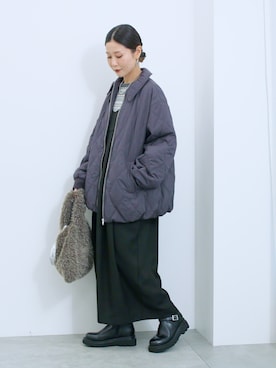 miyaさん（骨格ウェーブ・レディース・158cm）の冬コーディネート