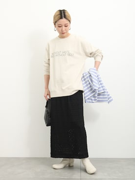 「Samansa Mos2 blue（サマンサモスモスブルー）のアイテム（ブーツ）」を使った、miyaさん（骨格ウェーブ・レディース・158cm）の冬コーディネート