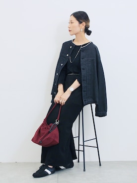 「アイテム（ドレスシューズ）」を使った、miyaさん（レディース・158cm）の秋コーディネート