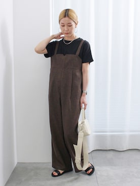 「Samansa Mos2 blue」｜「アイテム（アナログ腕時計）」を使った、miyaさん（レディース・158cm）の夏コーディネート
