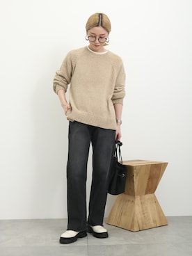 「Samansa Mos2 blue（サマンサモスモスブルー）のアイテム（ブーツ）」を使った、miyaさん（骨格ウェーブ・レディース・158cm）の冬コーディネート