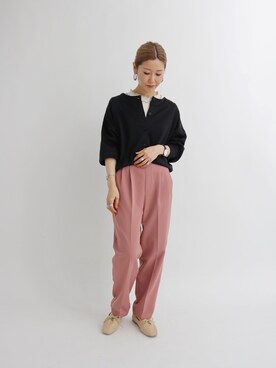 「Samansa Mos2 blue（サマンサモスモスブルー）のアイテム（その他シューズ）」を使った、miyaさん（レディース・158cm）の秋コーディネート