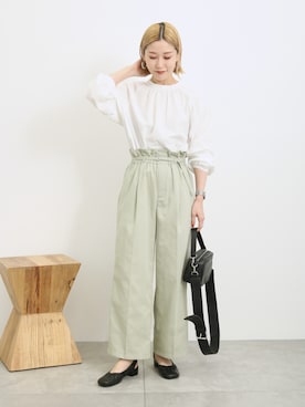 「Samansa Mos2 blue」｜「アイテム（アナログ腕時計）」を使った、miyaさん（レディース・158cm）の春コーディネート