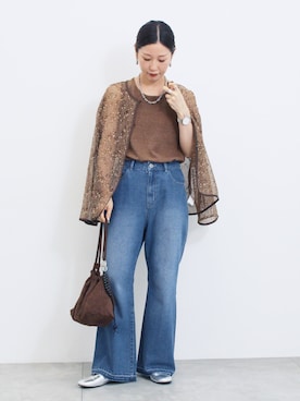 「アイテム（ドレスシューズ）」を使った、miyaさん（レディース・158cm）の秋コーディネート