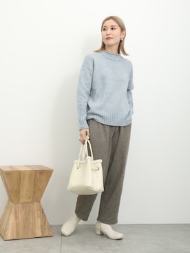「Samansa Mos2 blue（サマンサモスモスブルー）のアイテム（ブーツ）」を使った、miyaさん（骨格ウェーブ・レディース・158cm）の冬コーディネート