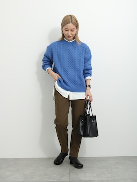 「Samansa Mos2 blue（サマンサモスモスブルー）のアイテム（ブーツ）」を使った、miyaさん（骨格ウェーブ・レディース・158cm）の秋コーディネート