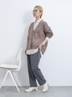 「Samansa Mos2 blue」｜「アイテム（アナログ腕時計）」を使った、miyaさん（レディース・158cm）の秋コーディネート
