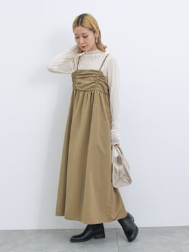 「Samansa Mos2 blue（サマンサモスモスブルー）のアイテム（ブーツ）」を使った、miyaさん（骨格ウェーブ・レディース・158cm）の秋コーディネート