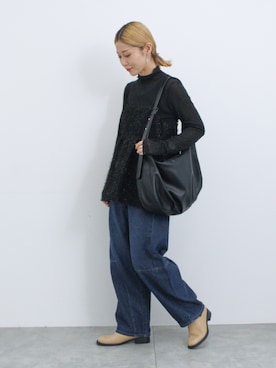 「Samansa Mos2 blue（サマンサモスモスブルー）のアイテム（ブーツ）」を使った、miyaさん（骨格ウェーブ・レディース・158cm）の秋コーディネート