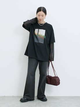 「Samansa Mos2 blue（サマンサモスモスブルー）のアイテム」を使った、miyaさん（レディース・158cm）の秋コーディネート