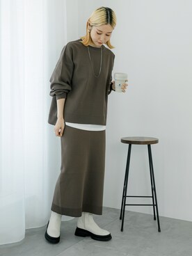 「Samansa Mos2 blue（サマンサモスモスブルー）のアイテム（ブーツ）」を使った、miyaさん（骨格ウェーブ・レディース・158cm）の秋コーディネート