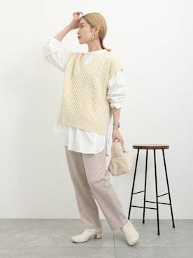 「Samansa Mos2 blue（サマンサモスモスブルー）のアイテム（ブーツ）」を使った、miyaさん（骨格ウェーブ・レディース・158cm）の冬コーディネート