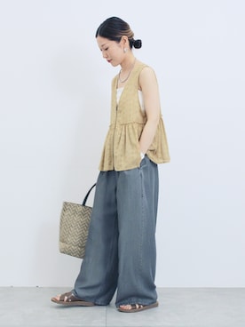 「Samansa Mos2 blue（サマンサモスモスブルー）のアイテム」を使った、miyaさん（レディース・158cm）の秋コーディネート