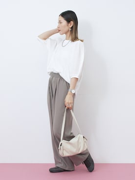 「アイテム（ドレスシューズ）」を使った、miyaさん（レディース・158cm）の秋コーディネート