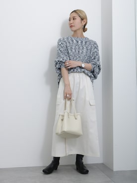「Samansa Mos2 blue（サマンサモスモスブルー）のアイテム（ブーツ）」を使った、miyaさん（骨格ウェーブ・レディース・158cm）の秋コーディネート