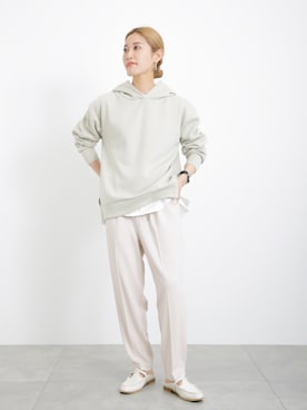 「Samansa Mos2 blue（サマンサモスモスブルー）のアイテム（スリッポン）」を使った、miyaさん（骨格ウェーブ・レディース・158cm）の春コーディネート