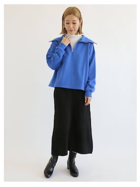 「Samansa Mos2 blue（サマンサモスモスブルー）のアイテム（ブーツ）」を使った、miyaさん（骨格ウェーブ・レディース・158cm）の秋コーディネート