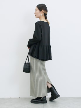 「Samansa Mos2 blue（サマンサモスモスブルー）のアイテム」を使った、miyaさん（レディース・158cm）の秋コーディネート