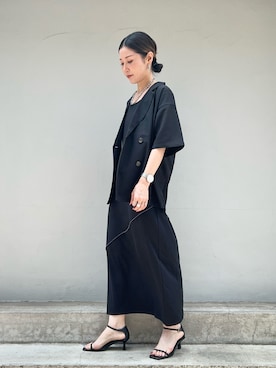 「Samansa Mos2 blue（サマンサモスモスブルー）のアイテム（ワンピース）」を使った、miyaさん（レディース・158cm）の夏コーディネート
