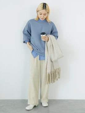 「Samansa Mos2 blue（サマンサモスモスブルー）のアイテム（ブーツ）」を使った、miyaさん（骨格ウェーブ・レディース・158cm）の秋コーディネート