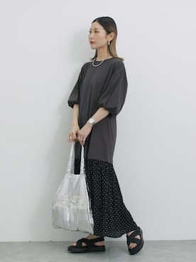 「アイテム（ワンピース/ドレス）」を使った、miyaさん（レディース・158cm）の秋コーディネート