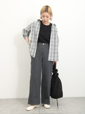 「Samansa Mos2 blue」｜「アイテム（アナログ腕時計）」を使った、miyaさん（レディース・158cm）の春コーディネート