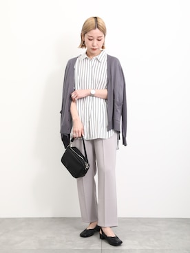 「Samansa Mos2 blue」｜「アイテム（アナログ腕時計）」を使った、miyaさん（レディース・158cm）の春コーディネート