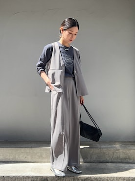 「Samansa Mos2 blue（サマンサモスモスブルー）のアイテム」を使った、miyaさん（レディース・158cm）の秋コーディネート