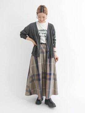 「Samansa Mos2 blue（サマンサモスモスブルー）のアイテム（ブーツ）」を使った、miyaさん（骨格ウェーブ・レディース・158cm）の秋コーディネート