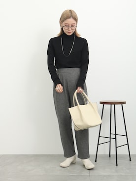 「Samansa Mos2 blue（サマンサモスモスブルー）のアイテム（ブーツ）」を使った、miyaさん（骨格ウェーブ・レディース・158cm）の冬コーディネート