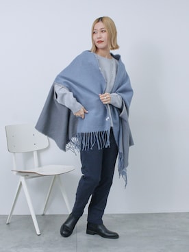 「Samansa Mos2 blue（サマンサモスモスブルー）のアイテム（ブーツ）」を使った、miyaさん（骨格ウェーブ・レディース・158cm）の冬コーディネート