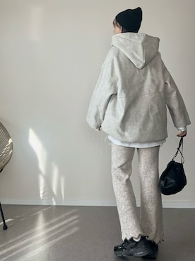 「アイテム（ニットキャップ/ビーニー）」を使った、haru さん（レディース・162cm）の秋コーディネート