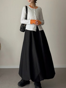 「しまむら（シマムラ）のアイテム」を使った、haru さん（レディース・162cm）の春コーディネート