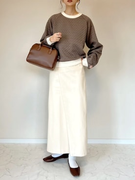「スクエアトゥ」｜「アイテム（その他シューズ）」を使った、haru さん（レディース・162cm）の秋コーディネート