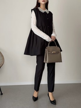 「アイテム（アクセサリー）」を使った、haru さん（レディース・162cm）の冬コーディネート